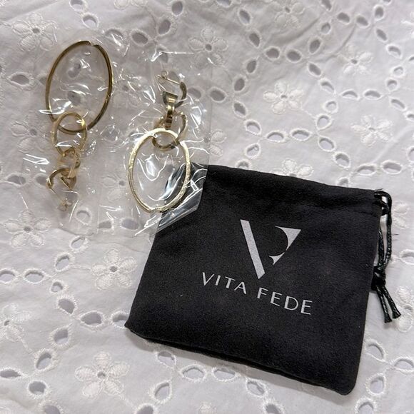 Vita Fede Cassio Earrings Adjustable Interlocking Detachable Old Money Links - Picture 2 of 9